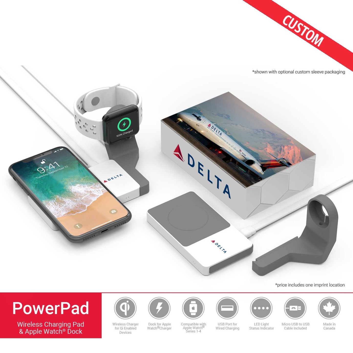 Desktop Wireless Charger & Watch Charger Dock