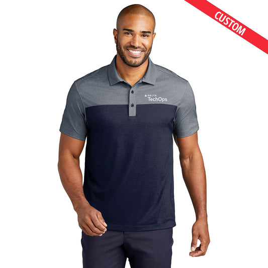Delta Fine Pique Blend Blocked Polo