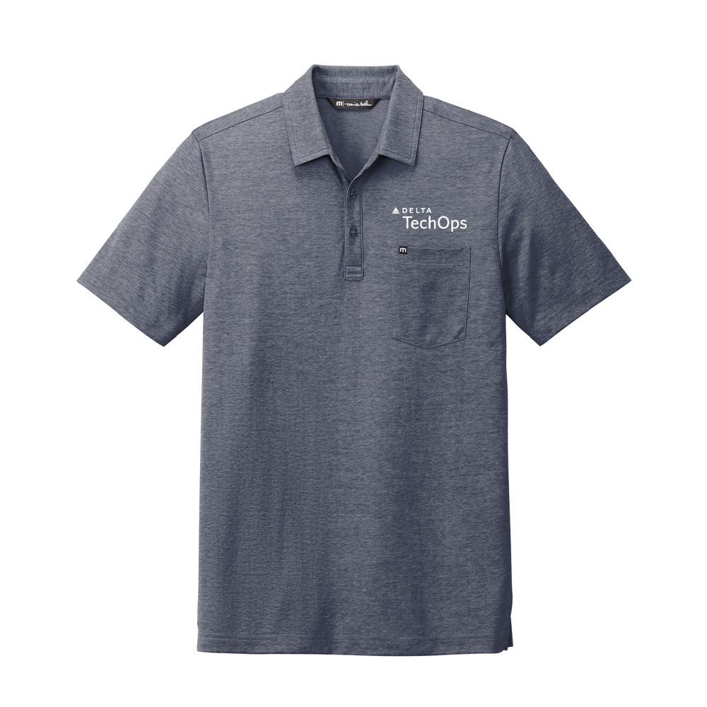 Delta TravisMathew Oceanside Heather Pocket Polo